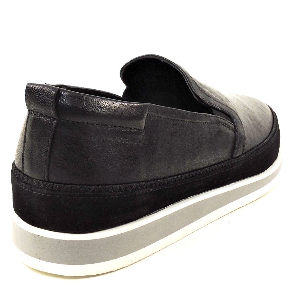 BALDININI 🇮🇹 MEN'S BLACK LEATHER & SUEDE COMFORT SUMMER LOAFERS - Picture 5 of 8
